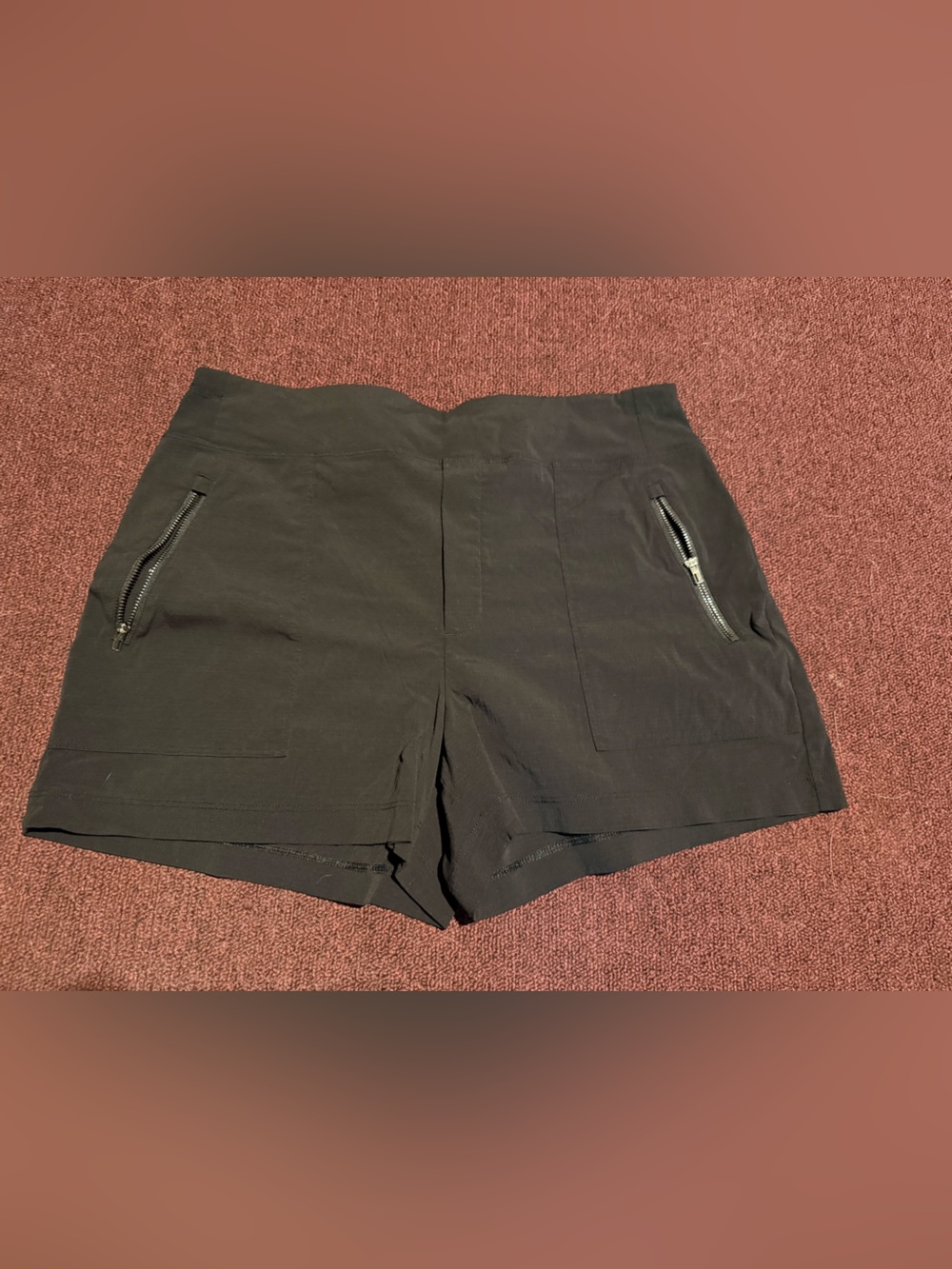Athleta Women’s Black Athletic Shorts with Zip Pockets